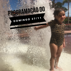 screenshot: Programação do domingo – 27/11