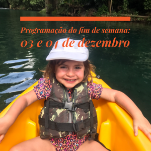 screenshot: Programação do fim de semana – 3 e 4/12
