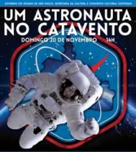 screenshot: Astronauta da Nasa no Museu Catavento