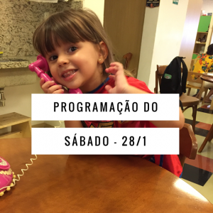 screenshot: Programação do sábado (28/1)