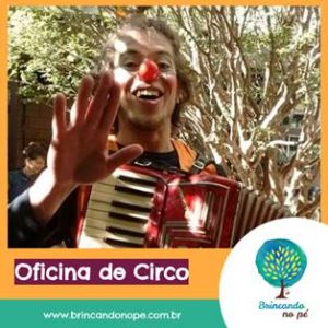 screenshot: É hoje! Oficina de circo no Brincando no Pé