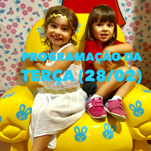 screenshot: Programação da terça-feira (28/2)