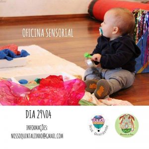 screenshot: Nosso Quintalzinho promove oficinas sensoriais para bebês no próximo sábado