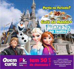 screenshot: Café da Manhã e Frozen no Teatro Paiol