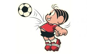screenshot: Turma da Mônica e Pelado Real convocam meninas para jogar bola
