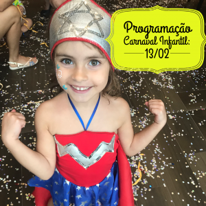 screenshot: Programação do Carnaval Infantil: Terça, 13/02