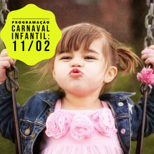 screenshot: Programação do Carnaval Infantil: Domingo, 11/02
