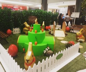 screenshot: Jardim Mágico do Gold Bunny, da Lindt, na Páscoa do Shopping Cidade São Paulo
