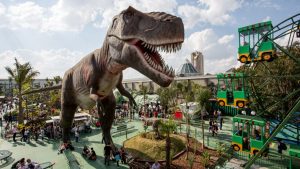 screenshot: T-Rex Park, o parque de dinossauros em Campinas, diverte crianças de todas as idades
