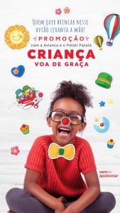 screenshot: Avianca Brasil e Patati Patatá se unem e oferecem passagens gratuitas para os pequenos no Dia das Crianças