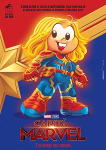 screenshot: Mônica se transforma em Capitã Marvel