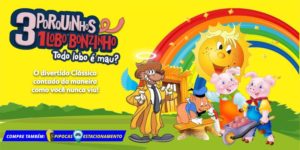 screenshot: Apenas R$ 19,90! Infantil “Três Porquinhos, um Lobo Bonzinho” traz muita aventura e diversão para as crianças no Teatro Ruth Escobar