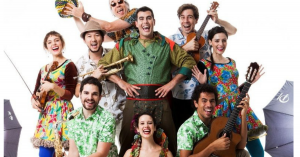 screenshot: Trupe Pé de Histórias se apresenta no Plaza Sul Shopping com contação de história e canções infantis