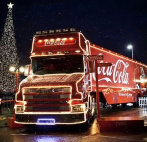 screenshot: Caravana de Natal da Coca-Cola 2025 e Árvore de Natal com carrossel no Parque Villa-Lobos