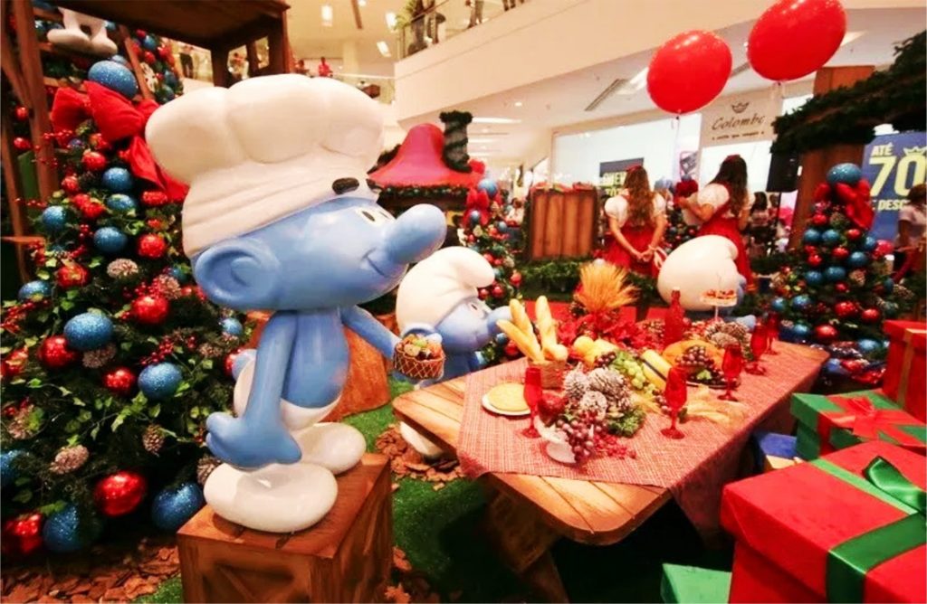 O Natal dos Smurfs invade o Atrium Shopping, em Santo André, com muita diversão em família