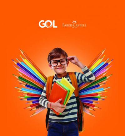 screenshot: Campanha da GOL e Faber Castell incentiva a doação de materiais escolares nas aeronaves