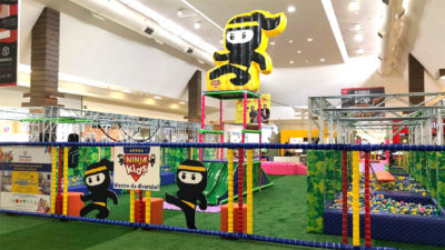 screenshot: Shopping Granja Vianna convida as crianças a se tornarem mestres do combate com o Arena Ninja Kids