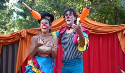 screenshot: Tem marmelada? Tem, sim Senhor! Crianças se divertem em espetáculo de circo online