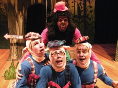 screenshot: Desconto! Os Três Porquinhos e o Lobo Rap faz temporada no Teatro Santo Agostinho