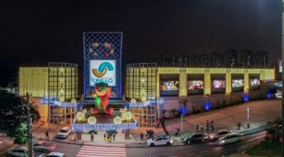 screenshot: Natal do Shopping União de Osasco tem decoração iluminada e Papai Noel virtual