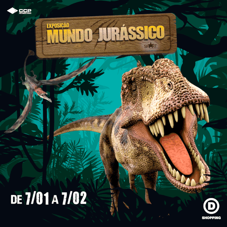 Dinossauros invadem o Shopping D nas férias de janeiro