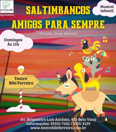 screenshot: Teatro Bibi Ferreira apresenta o Musical Infantil “Saltimbancos” aos domingos