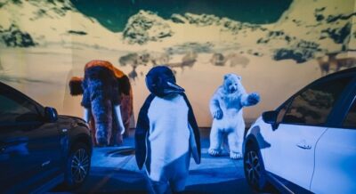 screenshot: Girafas, elefantes e ursos polares gigantes te esperam no megaevento Viagem ao Mundo Animal