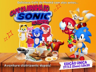 screenshot: Café da Manhã do Sonic acontece em novembro no Teatro Mansão Tatuapé