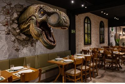 screenshot: Jurassic Pizza em Foz do Iguaçu: pizzaria temática com o rodízio mais completo que já vi
