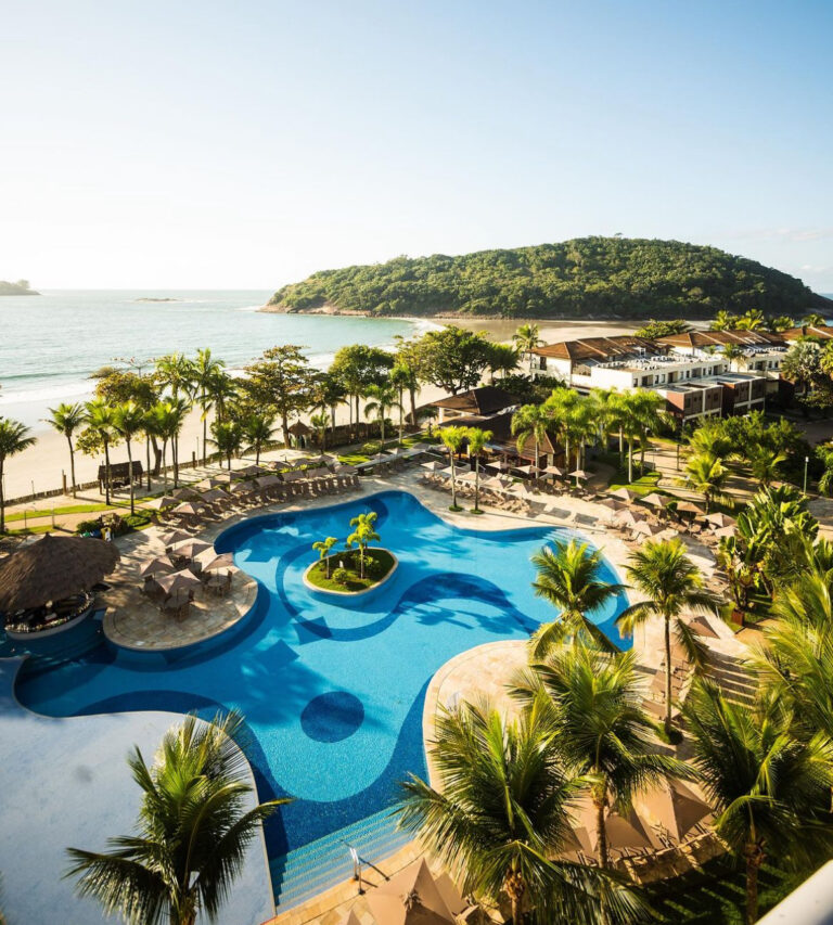 imagem: COM DESCONTÃO! Viagem com crianças para a praia: Jequitimar Resort & SPA, no Guarujá, une mar, piscinas e uma recreação incrível