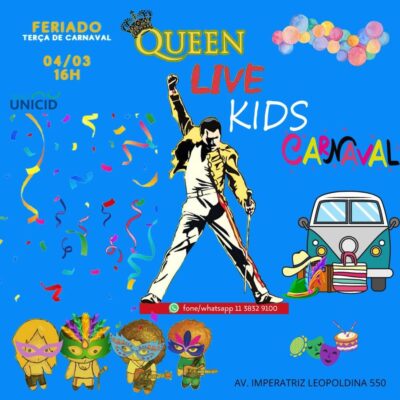 screenshot: COM DESCONTO! Queen Live Kids agita o Carnaval com rock para crianças