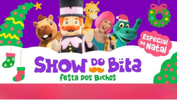 screenshot: COM DESCONTO! Mundo Bita apresenta Festa dos Bichos – Especial de Natal no Teatro Bradesco